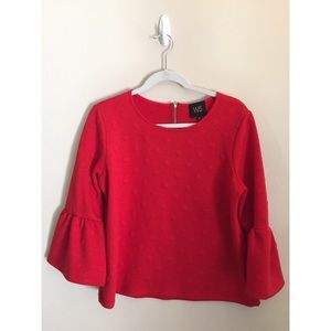 Anthropologie W5 red polka dot blouse - M